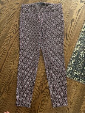 Geometric Print Ankle Pants - Black, White & Red
